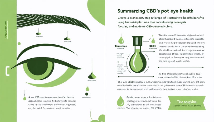 Infographic showing potential benefits of CBD for eye health